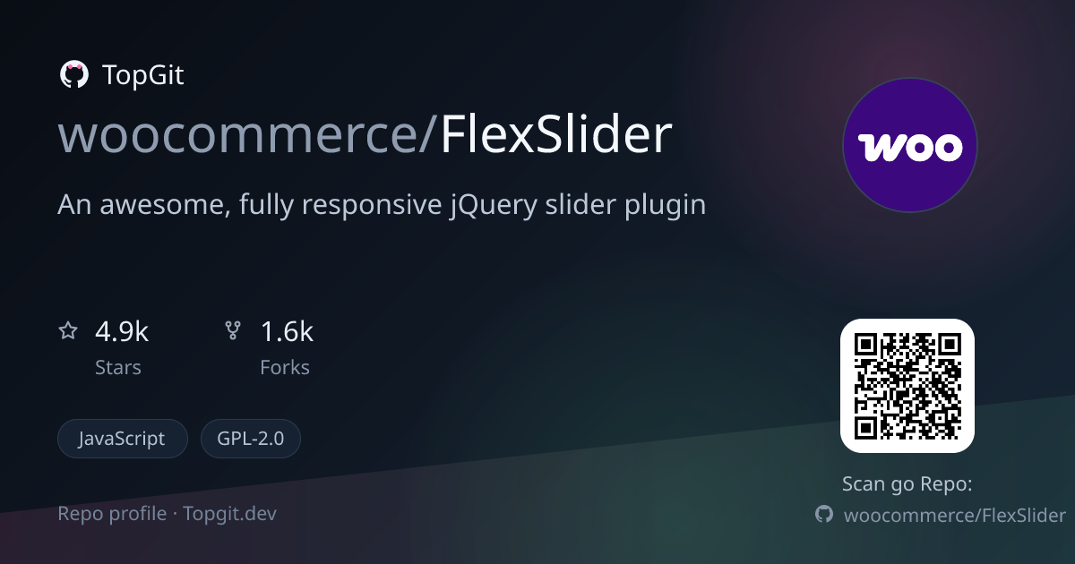 TopGit repo profile image for woocommerce/FlexSlider