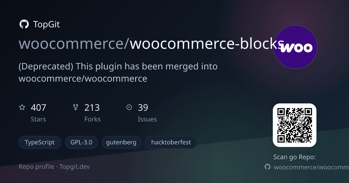TopGit repo profile image for woocommerce/woocommerce-blocks