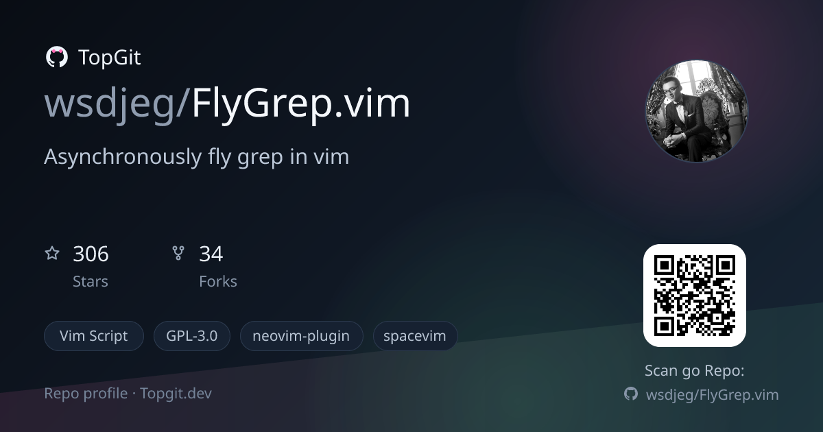 TopGit repo profile image for wsdjeg/FlyGrep.vim
