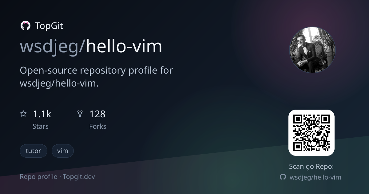 TopGit repo profile image for wsdjeg/hello-vim