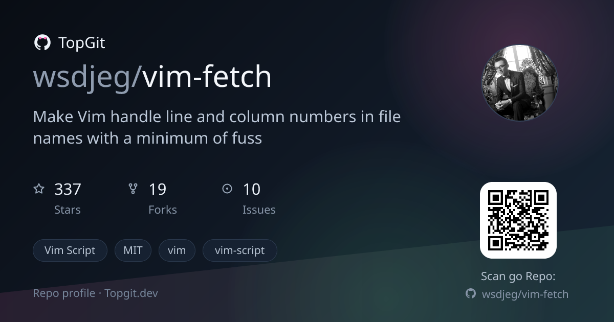 TopGit repo profile image for wsdjeg/vim-fetch