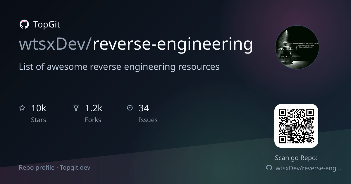 TopGit repo profile image for wtsxDev/reverse-engineering