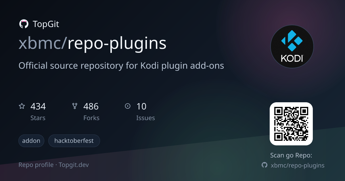 TopGit repo profile image for xbmc/repo-plugins