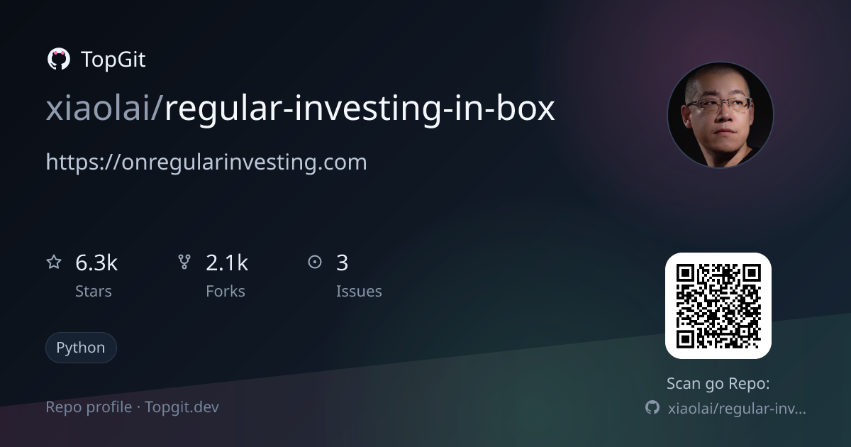 TopGit repo profile image for xiaolai/regular-investing-in-box