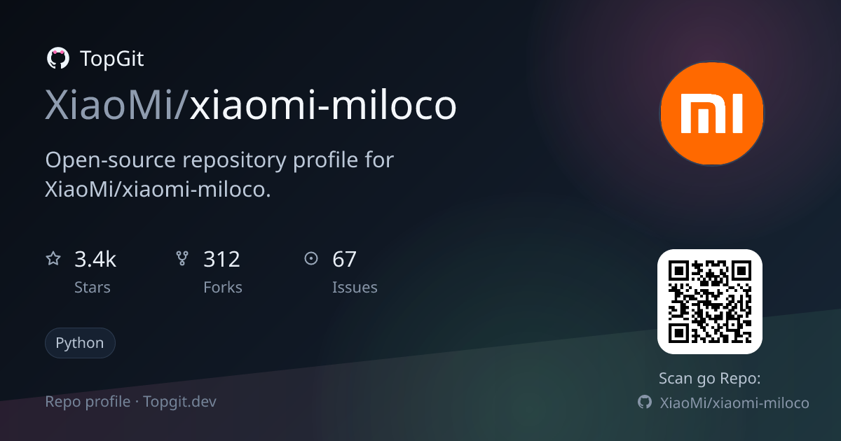 TopGit repo profile image for XiaoMi/xiaomi-miloco