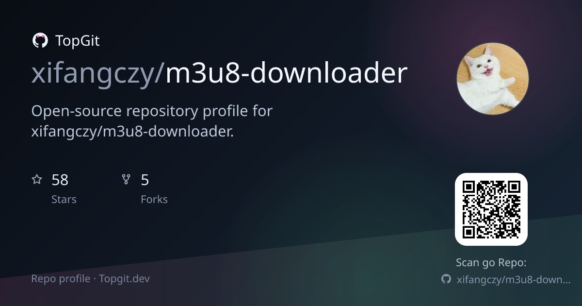 TopGit repo profile image for xifangczy/m3u8-downloader