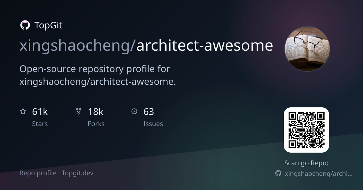 TopGit repo profile image for xingshaocheng/architect-awesome