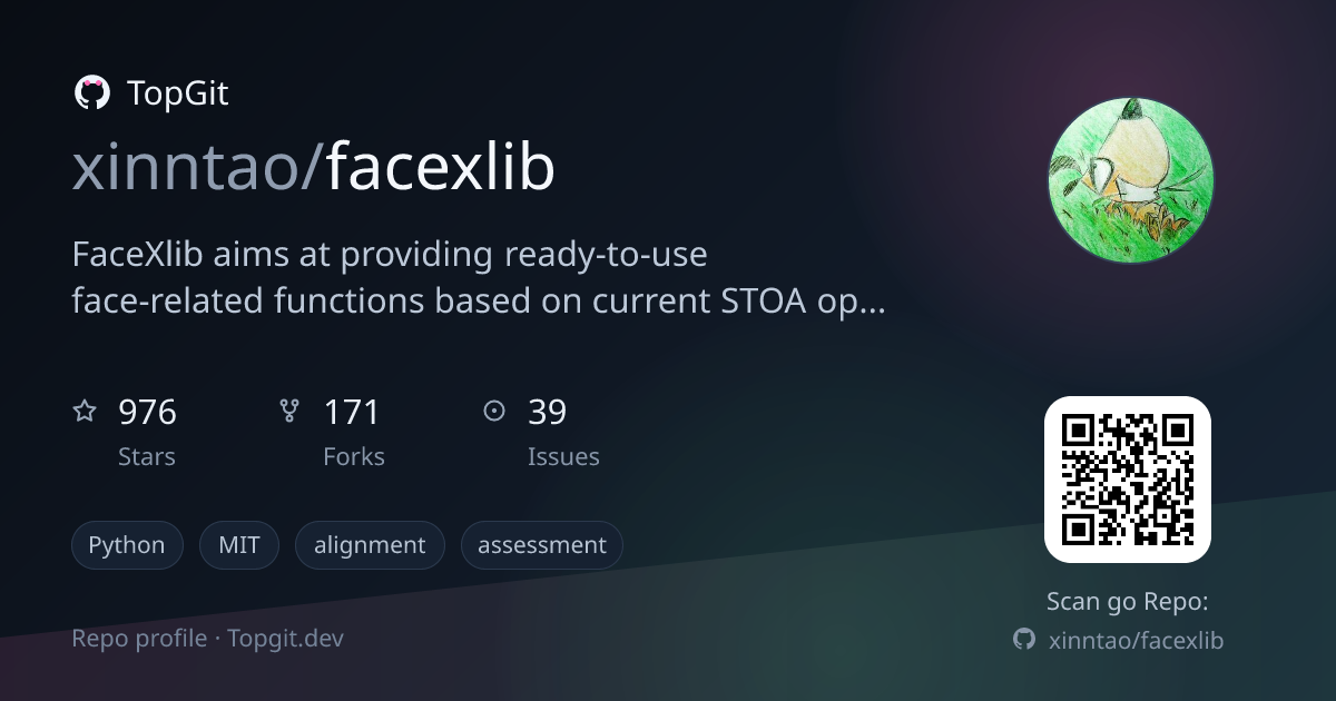 TopGit repo profile image for xinntao/facexlib