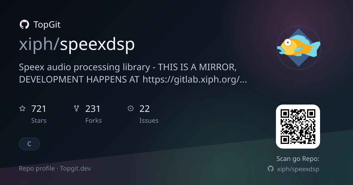 TopGit repo profile image for xiph/speexdsp