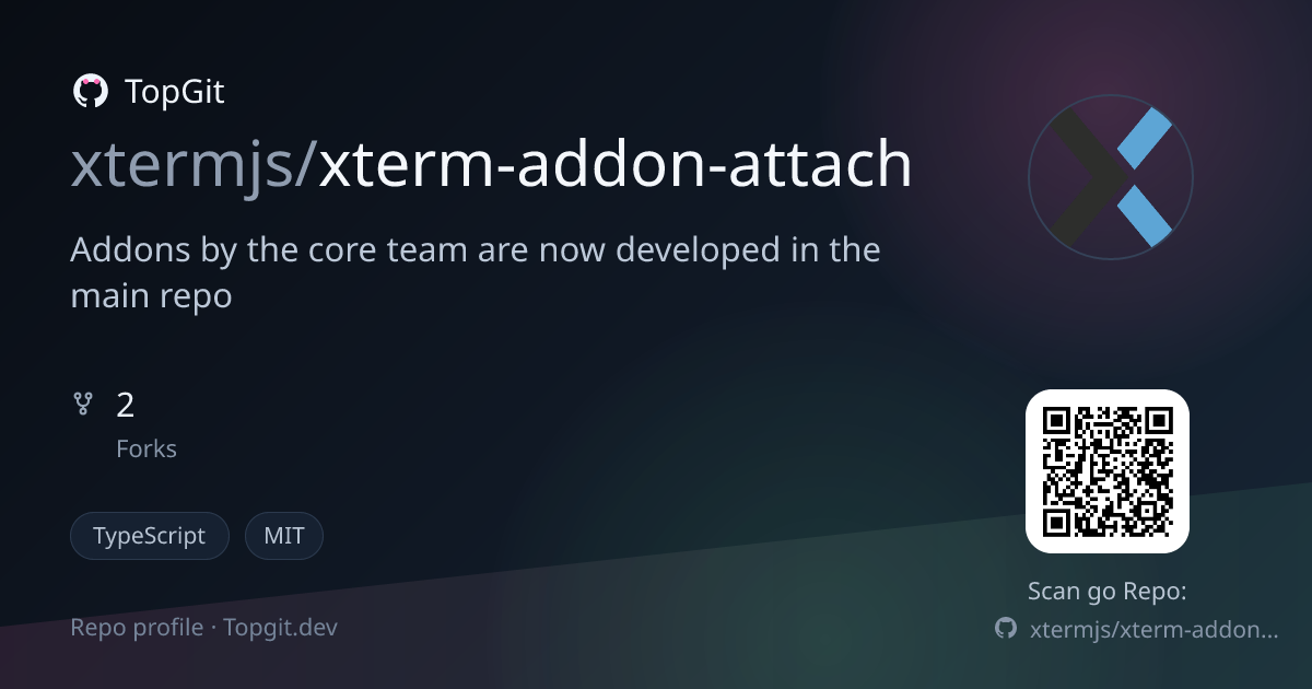TopGit repo profile image for xtermjs/xterm-addon-attach