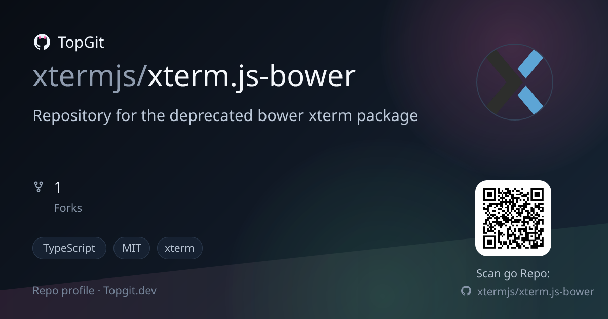 TopGit repo profile image for xtermjs/xterm.js-bower