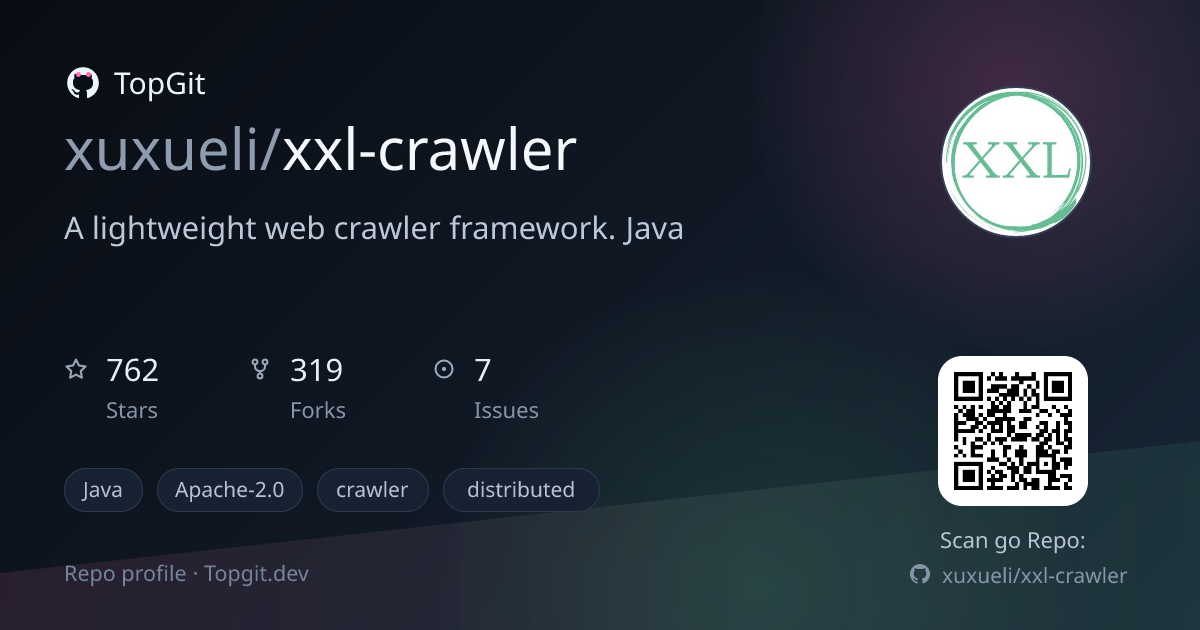 TopGit repo profile image for xuxueli/xxl-crawler