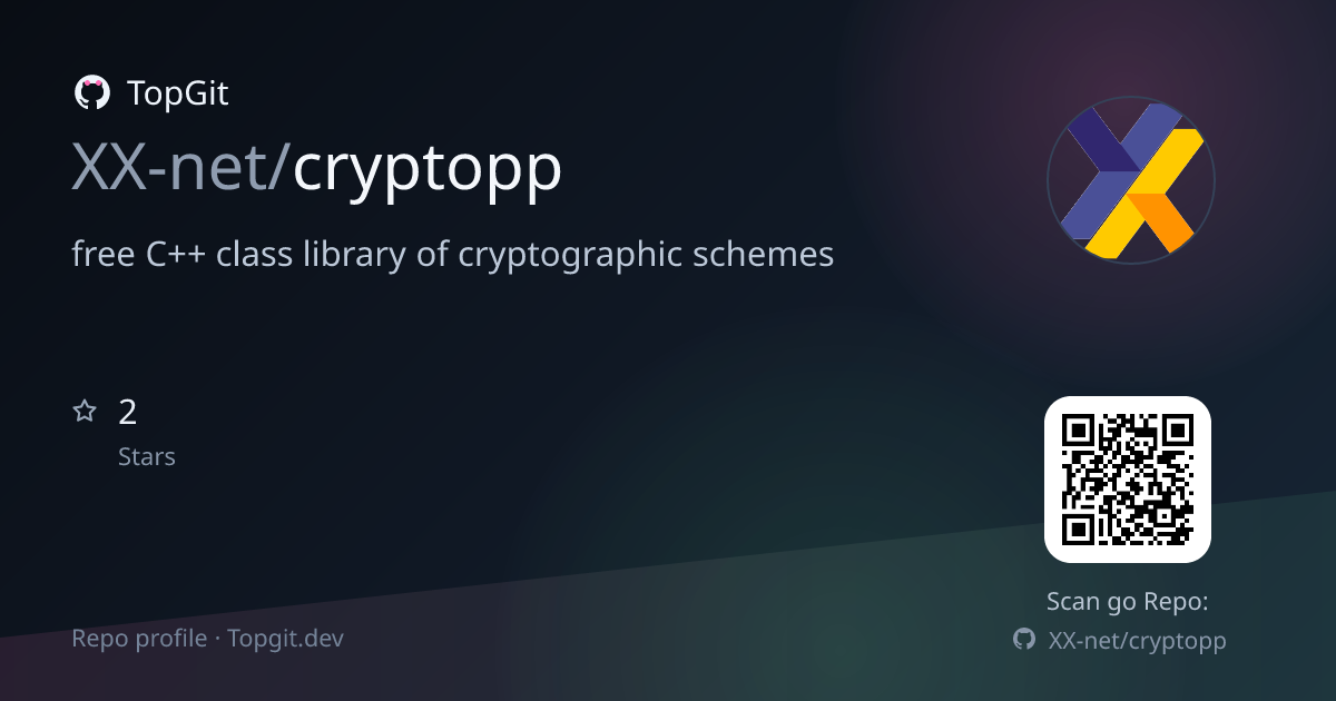 TopGit repo profile image for XX-net/cryptopp
