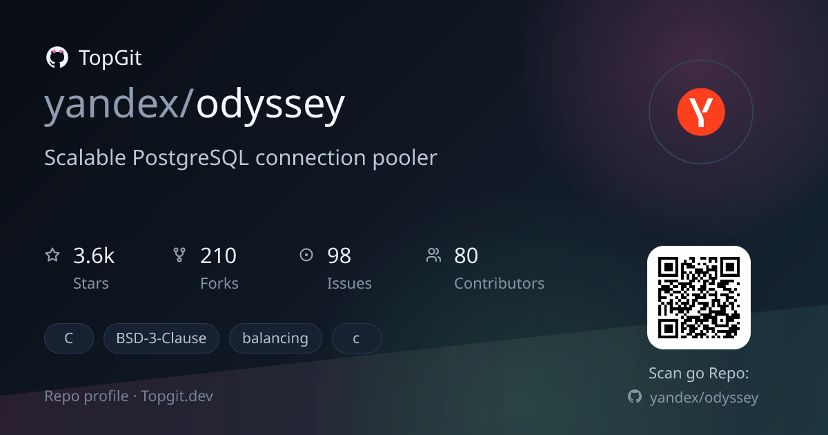 TopGit repo profile image for yandex/odyssey