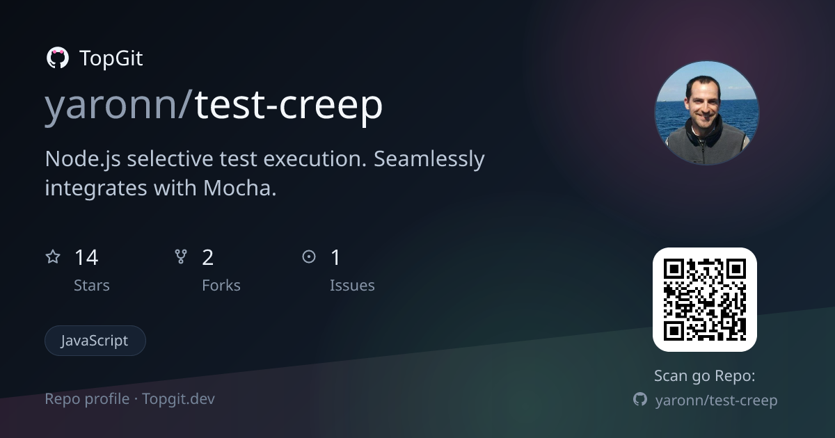 TopGit repo profile image for yaronn/test-creep
