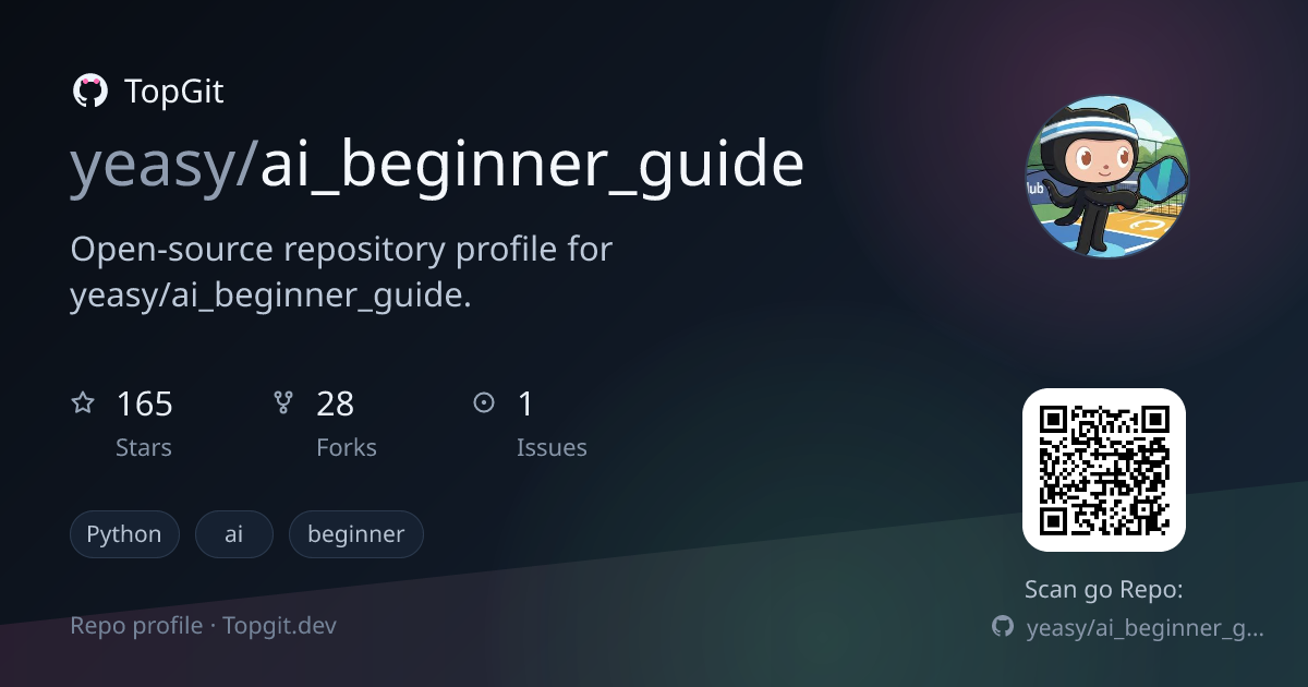 TopGit repo profile image for yeasy/ai_beginner_guide