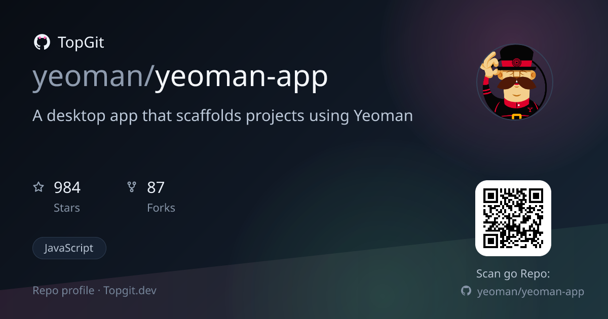 TopGit repo profile image for yeoman/yeoman-app