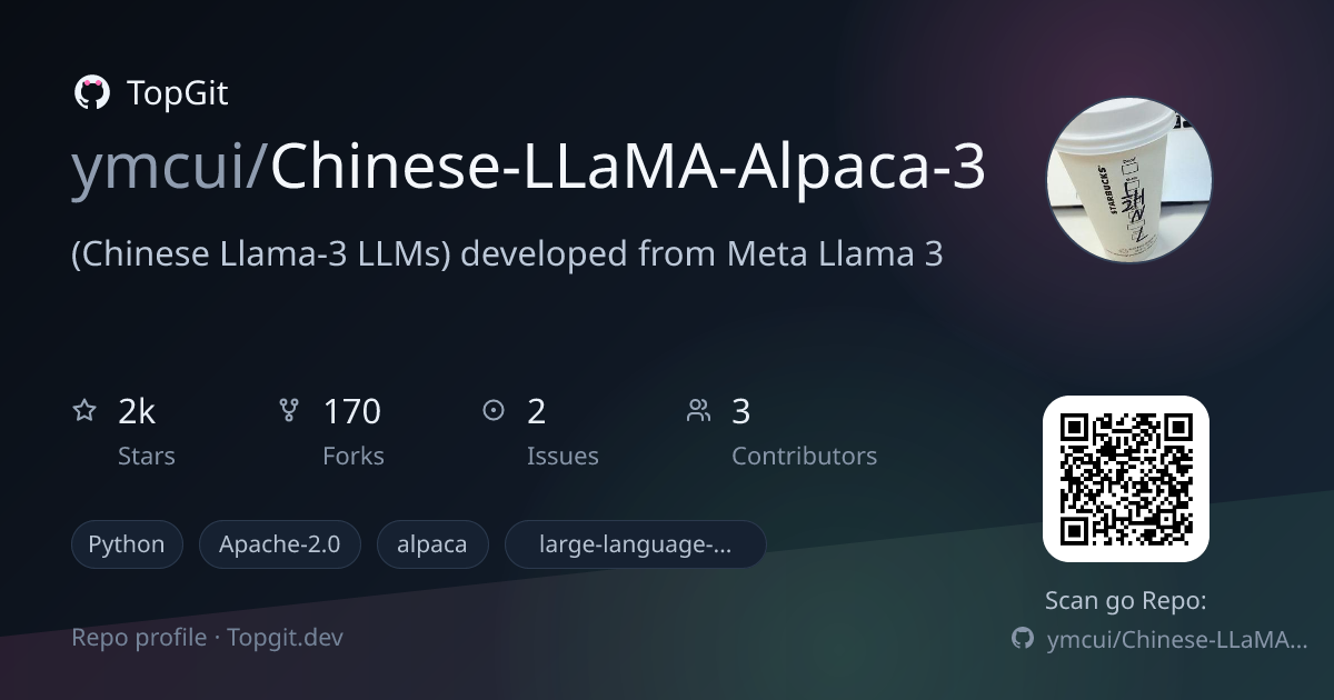 TopGit repo profile image for ymcui/Chinese-LLaMA-Alpaca-3