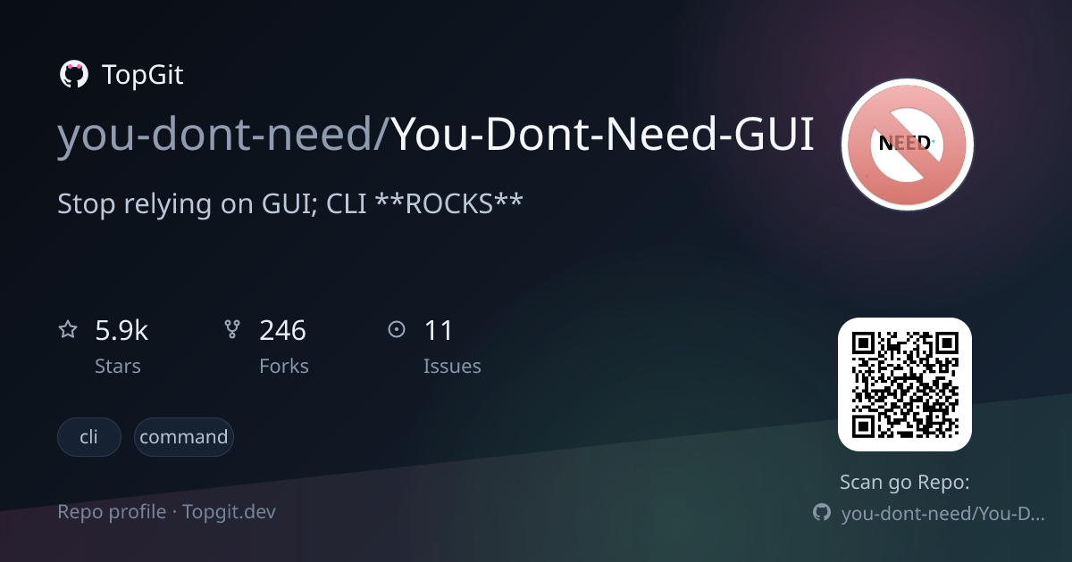 TopGit repo profile image for you-dont-need/You-Dont-Need-GUI