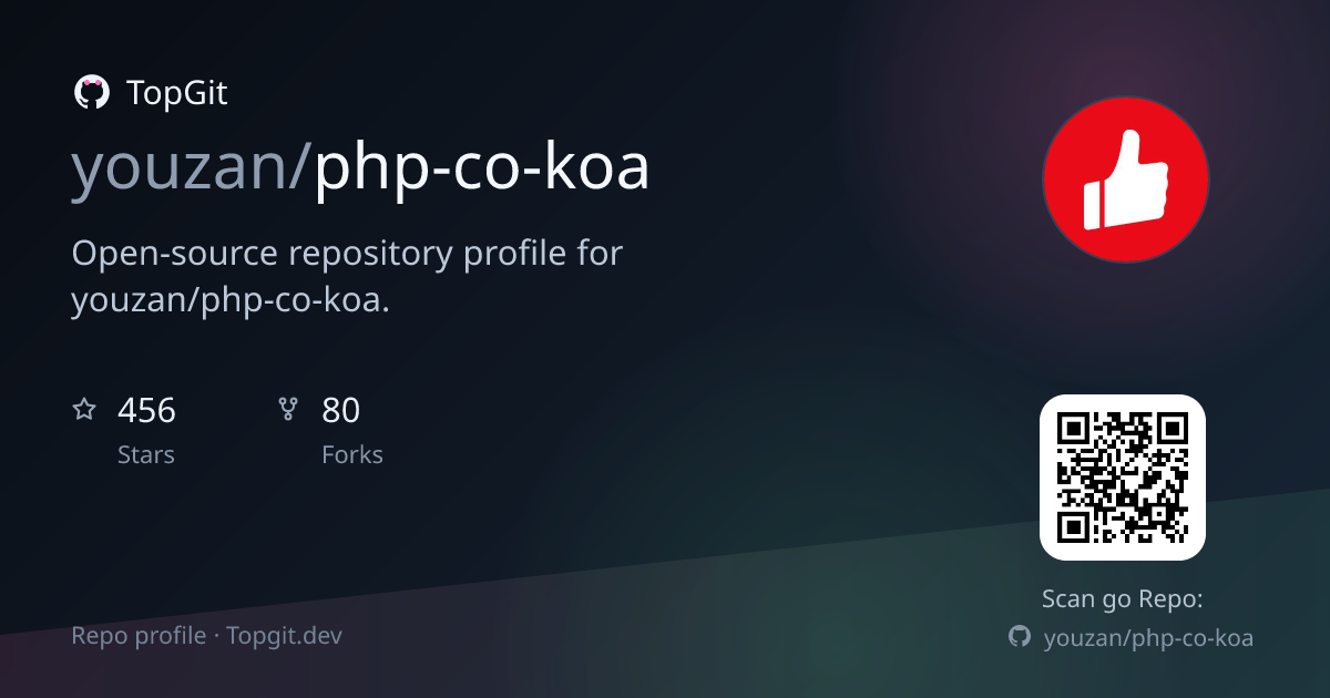 TopGit repo profile image for youzan/php-co-koa