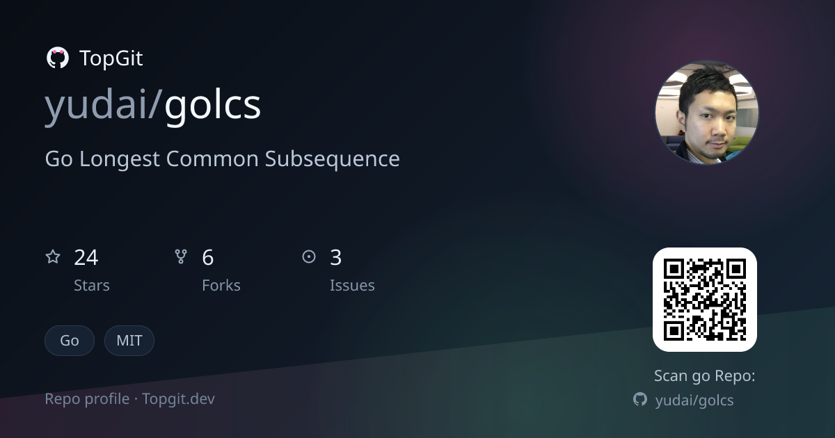 TopGit repo profile image for yudai/golcs