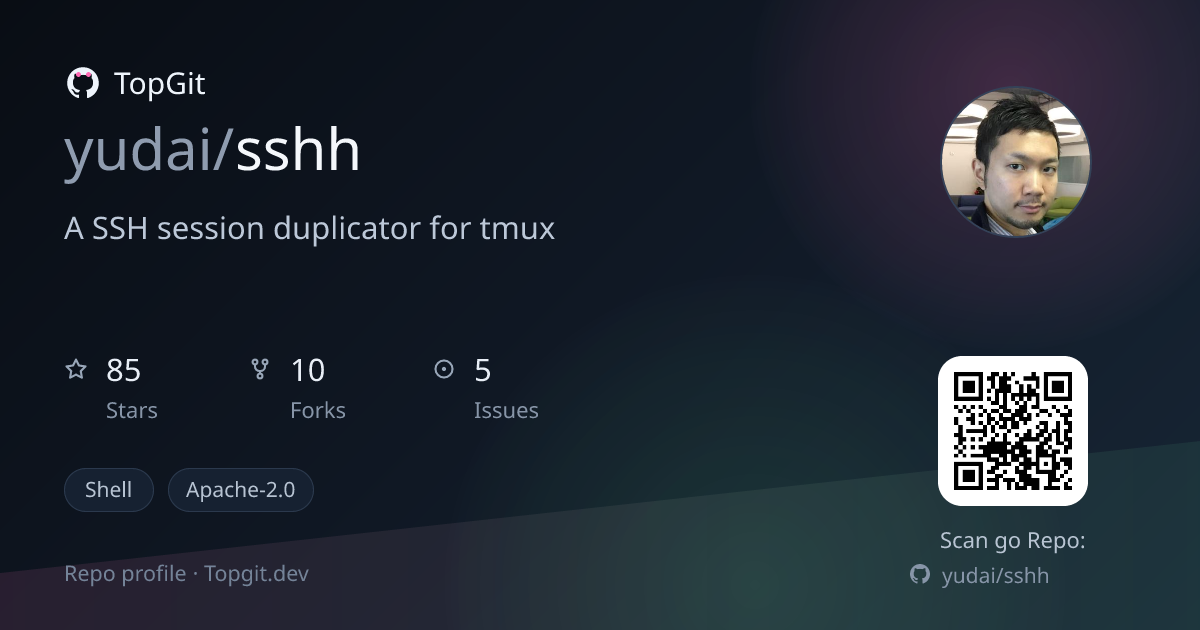 TopGit repo profile image for yudai/sshh