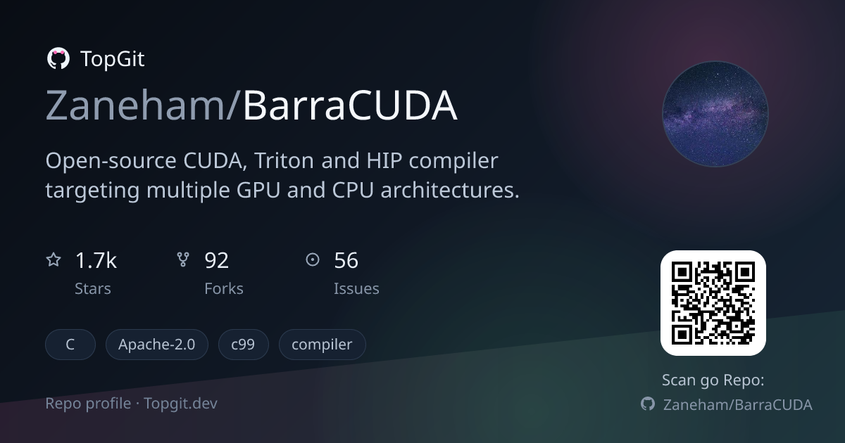 TopGit repo profile image for Zaneham/BarraCUDA