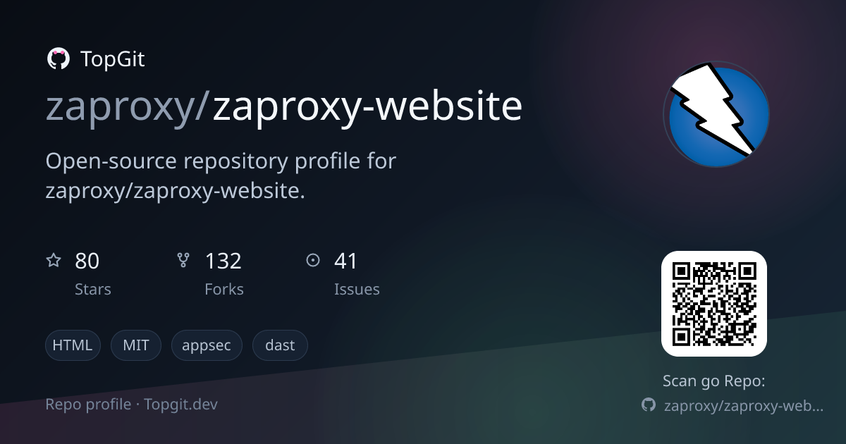 TopGit repo profile image for zaproxy/zaproxy-website