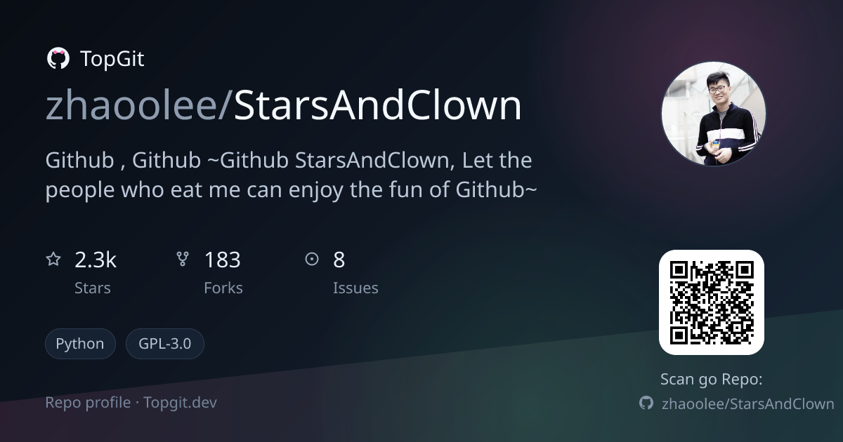 TopGit repo profile image for zhaoolee/StarsAndClown