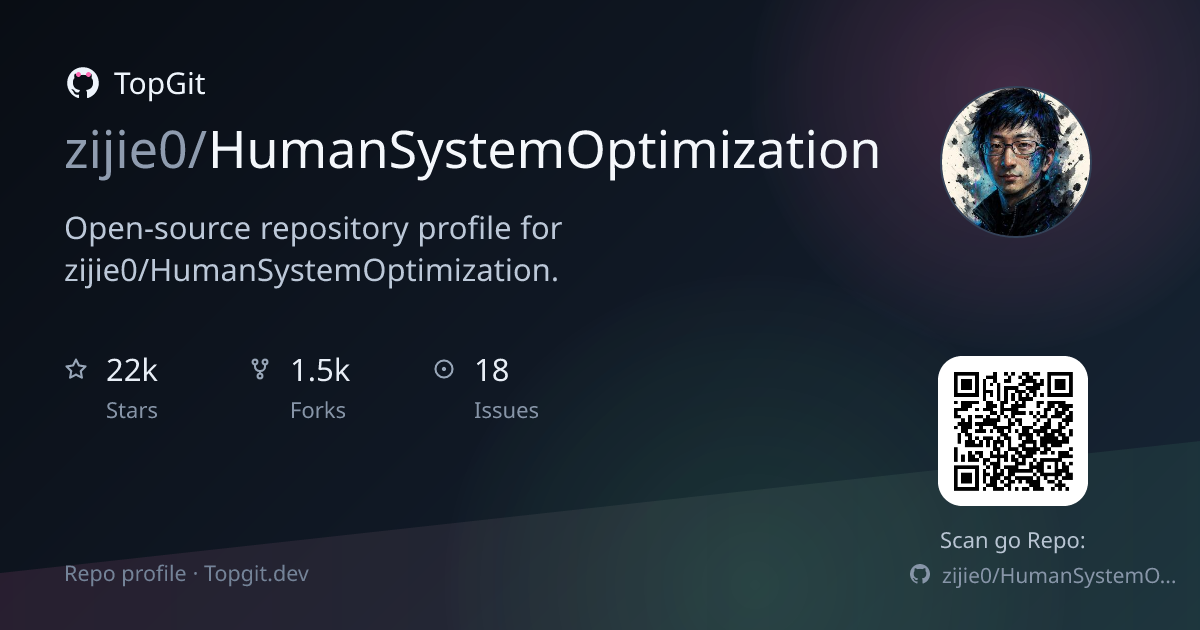 TopGit repo profile image for zijie0/HumanSystemOptimization