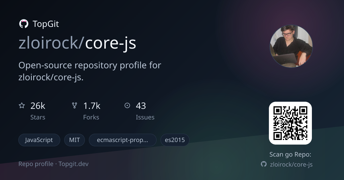 TopGit repo profile image for zloirock/core-js