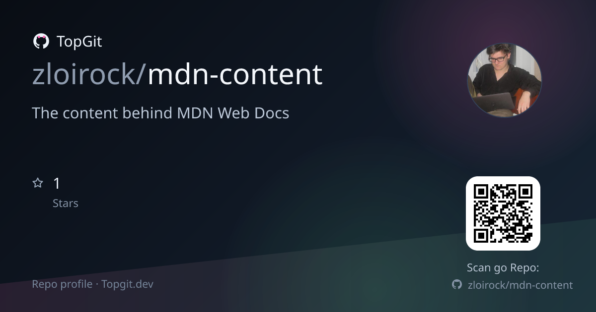 TopGit repo profile image for zloirock/mdn-content