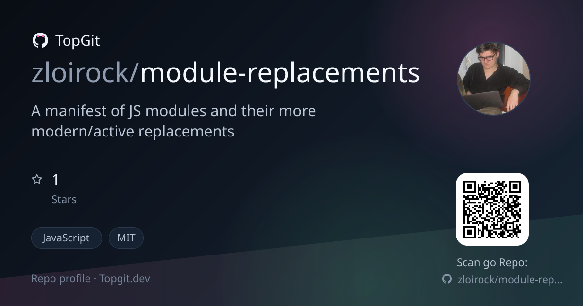 TopGit repo profile image for zloirock/module-replacements