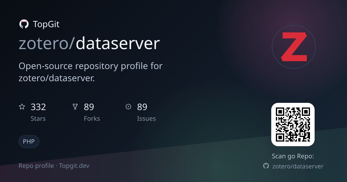 TopGit repo profile image for zotero/dataserver