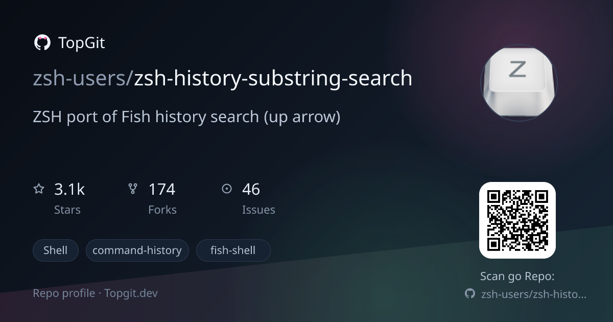 TopGit repo profile image for zsh-users/zsh-history-substring-search