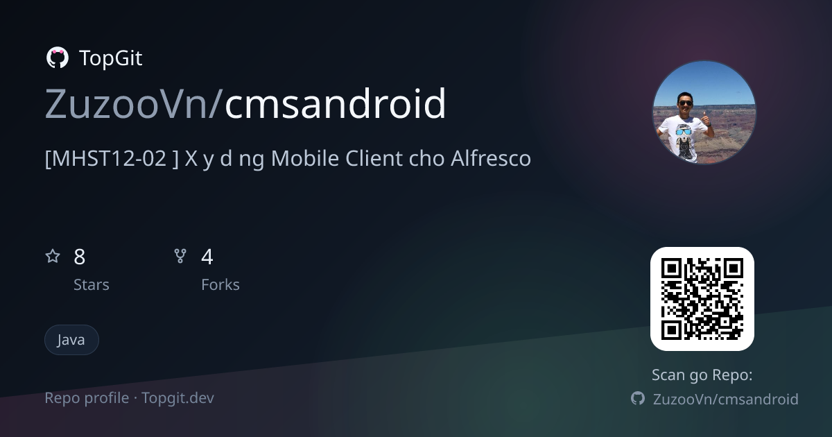 TopGit repo profile image for ZuzooVn/cmsandroid