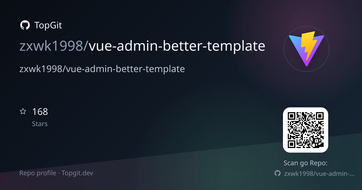 TopGit repo profile image for zxwk1998/vue-admin-better-template