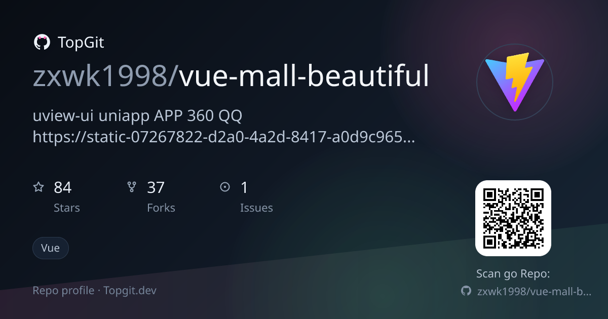TopGit repo profile image for zxwk1998/vue-mall-beautiful
